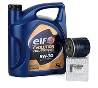 Renault Elf Evolution 5W-30 5 Liters Service Kit + Original Filter