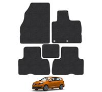 RENAULT GRAND SCENIC (2009-2016) Car Mats Accessories Tailored Fit Carpet Floor Mats Non Slip Black Trim Full Coverage Compatible Accessory Front Rear Set Anti Slip Granulated Backing Clips