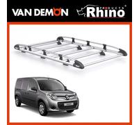 Renault Kangoo Roof Rack For 2008-2021 Maxi Wheelbase, Rhino Aluminium Bars Only For Maxi (L3) Wheelbase With Barn Doors