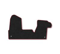 Renault Master (2025+) Car Mats Accessories Tailored Fit Carpet Van Floor Mats Non Slip Red Trim Accessory Compatible Front Set Anti Slip Granulated Backing Hand-Finished Full Coverage Clips