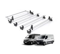 Renault Master Roof Rack For 2010+ Models 4X Bars + Roller Rhino Kammbar Pro Suitable Only For H1/h2 Roof Height Models