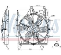 FAN ENGINE COOLING 85882 FOR RENAULT K7M703/702/790 1.6L 4cyl MEGANE I