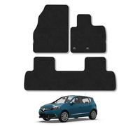Renault Scenic (2009-2016) Car Mats Accessories Tailored Fit Carpet Floor Mats Non Slip Black Trim Full Coverage Compatible Accessory Front Rear Set Anti Slip Granulated Backing Hand-Finished Clips