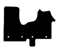 Renault Traffic 2014 onwards 1 Piece Set With 4 Clips Car Mats UK-Made Tailored Fit Carpet Floor Mats Full Coverage Compatible Accessory Black Trim