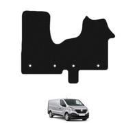 Renault Traffic 2014 onwards 1 Piece Set With 4 Clips Car Mats UK-Made Tailored Fit Carpet Floor Mats Full Coverage Compatible Accessory Grey Trim