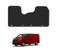 Renault Trafic (2014+) Compatible Rubber Car Mats 5mm Thick Premium Accessory Tailored Fit Anti-Slip Backing Heavy-Duty Waterproof Accessories Durable Protection Waterproof Hard-Wearing with Clips