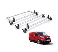 Van Demon Rhino Kammbar Pro Roof Rack For Renault Trafic 2014+ x3 Aluminium Van Roof Bars and Rear Ladder Roller System (Free Loadstops Included)