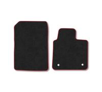 Renault Wind (2010-2013) Car Mats Accessories Tailored Fit Carpet Floor Mats non Slip Red Trim Full Coverage Compatible Accessory Front Rear Set Anti Slip Granulated Backing Hand-Finished