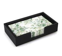 Renawe Black Modern Wooden Napkin Holder & Multi-Purpose Storage, Measures 9.5 x 5.5 x 2 Inches, Perfect for Table, Countertop, Bathroom, Guest Towels & Dinner Napkins