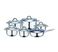 Renberg Alexander Jumbo Cookware Set with Lid, Silver, 12 Piece
