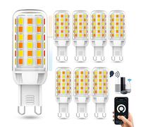 RENBING WiFi G9 LED Light Bulb,Alexa Smart Bulb,3W G9 Led Light Bulbs, 3W 320LM G9 Led Lamp,No Flicker 360 Degree Angle,No Hub Required, Smart Bulbs That Work with Alexa Google Home (Color : 8)