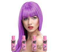 Renbow Crazy Color Semi-Permanent Hair Dye Color Cream - 4 x Lavender 100ml