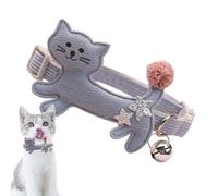 Renchey Cat Collar with Bells | Plush Kitten Collar with Bells,Fashionable Pet Supplies, Comfortable Adjustable Cute Cat Wear for Kitten, Puppies, Bunny