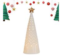 Renchey Ceramic Christmas Tree Lamp, Ceramic Christmas Tree - Winter Christmas Trees Light, Battery Operated Illuminated Tree Decoration for Indoor Use, Winter Christmas Trees with
