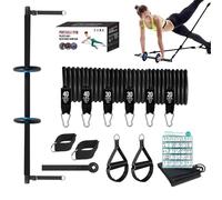 Renchey Pilates Bar Set with Resistance Bands, Pilates Bar Set for Women - Pilates Stretch Bar with Resistance Bands, Portable Pilates Exercise Bar Set, Multifunctional, with Ab Roller for