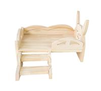 Renchey Wooden Bunny Bed - Pet Sleeping Bed with Stairs | Chinchilla Nest for Small Animal Squirrel Chinchilla Bunny Hedgehog Kitten