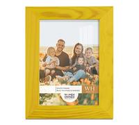 Renditions Gallery 3.5x5 inch Picture Frame Sunflower Yellow Wood Grain Frame, High-end Modern Style, Made of Solid Wood and High Definition Glass for Wall and Tabletop Photo Display
