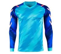 RenDiuJups Goalie Shirts kids Men Women Football Goalkeeper Clothing Elbow Protector Long Sleeve Sponge Pad Competition Training Mens Goalkeeper Jerseys(Blue,2XL Height 175-180CM)