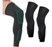 RenDiuJups Knee Pads Compression Leg Sleeve Calf Shin Support Protector Gear Sprots Brace for Men Women Volleyball Basketball Football Weightlifting and More - Pair of Sleeves(Black,L)