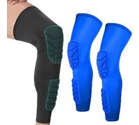 RenDiuJups Knee Pads Compression Leg Sleeve Calf Shin Support Protector Gear Sprots Brace for Men Women Volleyball Basketball Football Weightlifting and More - Pair of Sleeves(Blue,XL)