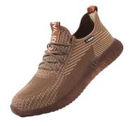RenDiuJups Lightweight Steel Toe Cap Trainers For Men Comfortable Safety Shoes, Durable Non Slip Sneakers Warehouse Industry Contstruction Mens Work Utility Footwear(D,EU39=US 6.5)