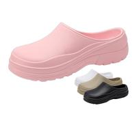 Non-Slip Chef Shoes for Men & Women - Slip-Resistant Kitchen Work Clogs, Breathable Safety Shoes for Restaurant Staff, Slip-On Food Service Footwear with Comfortable Design(Pink,39-40)