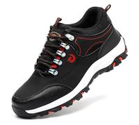 RenDiuJups Safety Toe Shoes For Men Work Boots,Men's Work Safety Footwear Puncture-Proof Protective Working Male Security Sneakers(Black,EU44)