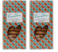 Rendles - All Butter Sea Salt & Caramel Biscuits (150g) - Melt-in-Mouth, Buttery Crumble-crunch Biscuit with Salty Caramel Pieces, Delightful Gift, Ideal for Sharing, Vegetarian, Nut & Palm Oil Free