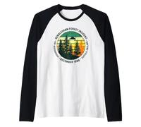 Rendlesham Forest UFO Incident Vintage Grunge Emblem UFO Raglan Baseball Tee