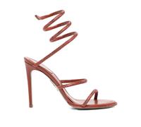 René Caovilla 110mm crystal-embellished spiral-wrap sandals - Red 37-38-40