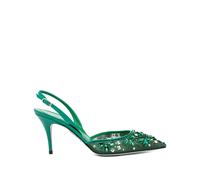 René Caovilla 80mm Cinderella pumps - Green 35-36-37-37 1/2-38-40
