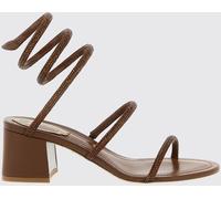 RENE CAOVILLA Cleo Nappa Leather Sandals with Crystals - Size: 38½ - female