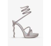 Rene Caovilla Womens Blush Cleo Crystal-embellished Leather Heeled Platform Sandals Eur 39 / 6 Uk Women