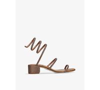 Rene Caovilla Womens Brown Cleo Coiled-strap Leather Sandals Eur 39 / 6 Uk Women