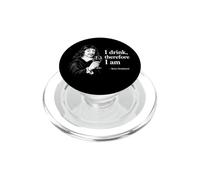 René Descartes Drinking Parody Meme French Philosopher PopSockets PopGrip for MagSafe