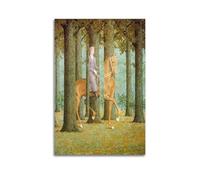 René Magritte Art Poster The Blank Signature Picture Print Canvas Wall Paint Arts Decor Modern Home Artworks Idea 24x36inch(60x90cm)