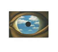 René Magritte Fine Artwork Poster The False Mirror Print Photo Art Canvas Home Decorative Bedroom Modern Decors 08x12inch(20x30cm)