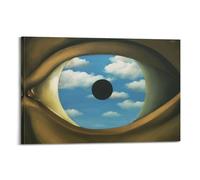 René Magritte Fine Artwork Poster The False Mirror Wall Art Scroll Canvas Picture Living Room Decor Home 20x30inch(50x75cm)