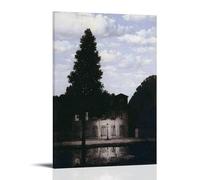 René Magritte Great Work (The Empire of Lights) Canvas Wall Art Print Poster for Bedroom Dorm Living Room Decor 16x24inch(40x60cm)