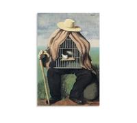 René Magritte Great Work (The Therapist) Canvas Wall Art Print Poster for Bedroom Dorm Living Room Decor 08x12inch(20x30cm)