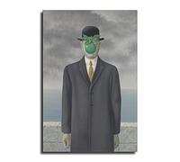 René Magritte Le Fils De L'homme Poster Decorative Painting Canvas Wall Art Living Room Posters Bedroom Painting 16x24inch(40x60cm)