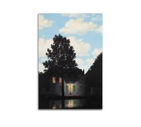 Rene Magritte Printed Posters The Empire of Lights Wall Art Picture Painting Canvas Prints Artworks Bedroom Living Room Decor 16x24inch(40x60cm)