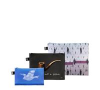 Rene Magritte Recycled Zip Pockets, Multicolor, L, Cosmetic Case, Multicolor, L, Cosmetic Case, Multicolored, L, Cosmetic case