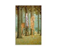 Rene Magritte The Blank Signature #2 Surrealism Art Poster for Home Decor with Forest And Horse Figure Home Decor Wall Art Hanging Picture Print Bedroom Decorative Paintings Room Unframe 20x30inch(50x