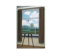 René Magritte The Human Condition Famous Painting Posters Picture Print Canvas Wall Paint Arts Decor Modern Home Artworks Idea 16x24inch(40x60cm)