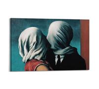 Rene Magritte The Lovers Painter Masterpiece Poster Artworks Canvas Room Aesthetic Wall Art Prints Home Modern Decor 24x36inch(60x90cm)