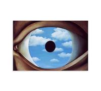 Réne Mágritte Works《The False Mirror (2)》Printing Posters Premium Canvas Print Wall Paintings Stylish Room Decor for Indoor Home Space 08x12inch(20x30cm)