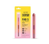 RENEE Everyday Fab 5 5-in-1 Nude Matte Lipstick Five Shades In 1 Stick, Matte Finish, I Creamy Formula, Glides Easily, One Stroke Application With Jojoba Oil & Vitamin E 7.5 g Everyday Fab 5 Nude