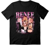 Renee Graphic Rapp Cotton 90s Tee Vintage Birthday Sleeve Unisex T-Shirt for Friends Fathers (Medium)