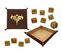 Renegade Game Studios Heroscape Valhalla Dice & Tray Set Version English Golden Kids